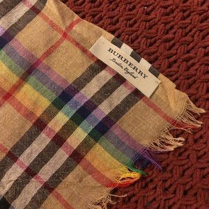 Burberry rainbow scarf -220cm by 70cm-NOT CASHMERE